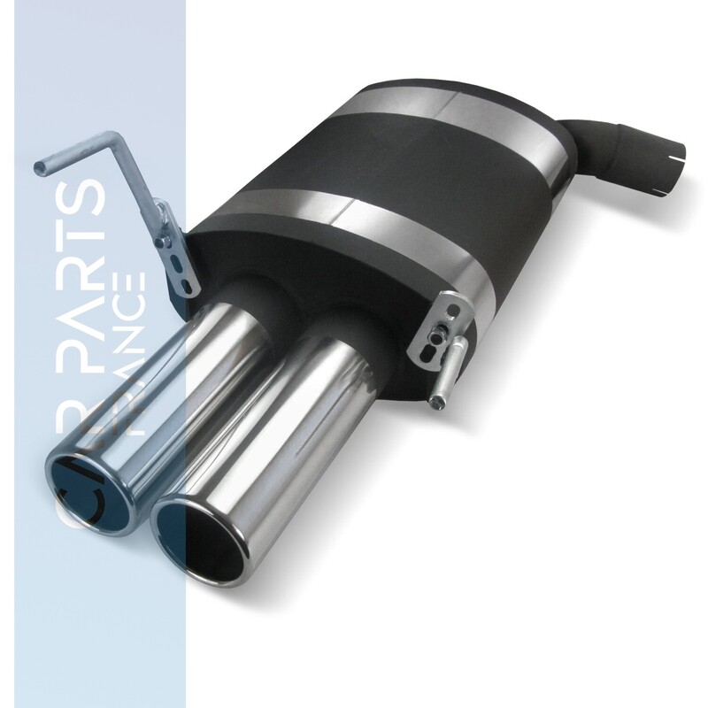 Silencieux / Pot d'échappement en acier inoxydable  2x76mm pour Mercedes Classe C2002 / W208