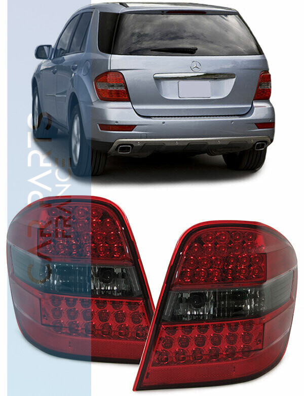Paire de feux arrière à LED rouge noir pour Mercedes ML W164 2005