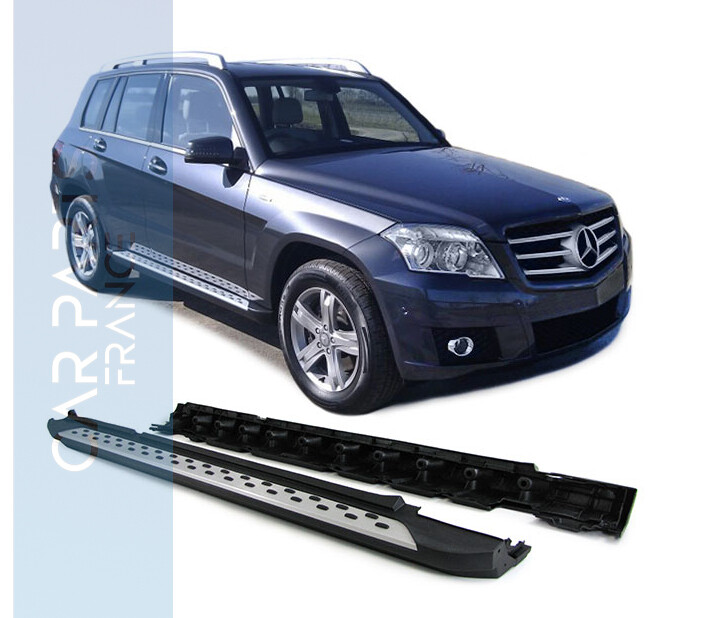Marchepieds en Aluminium Brossé pour Mercedes GLK X204 2008 - 2015