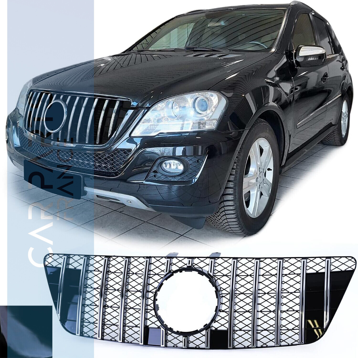Calandre look Panamericana avec grillage Pour Mercedes  Classe M ML W164 08-11