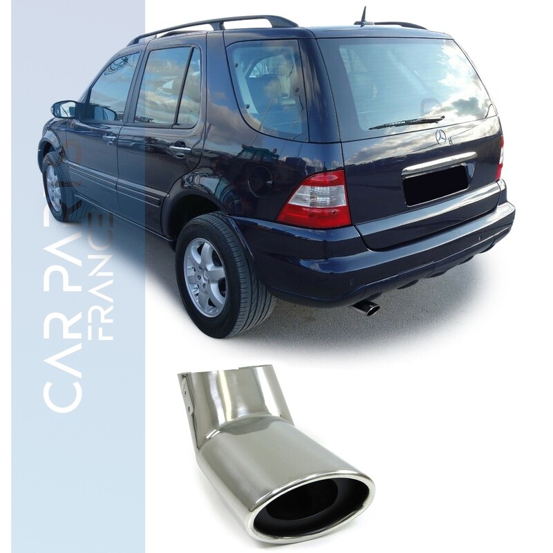 Courvecle d'échappement sport inox pour Mercedes ML Classe M W163 1998 - 2005