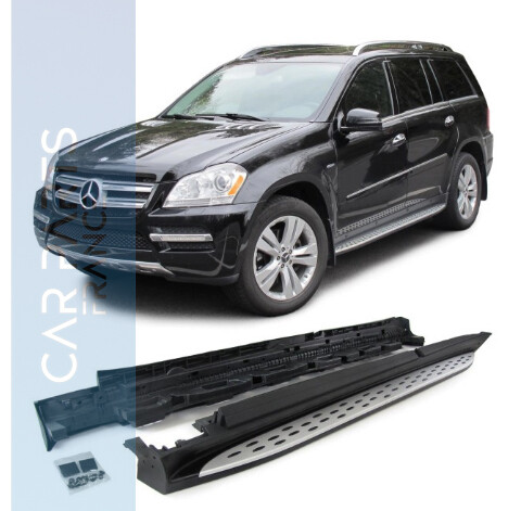 Marchepieds en Aluminium Brossé pour Mercedes GL X164 2006 - 2012