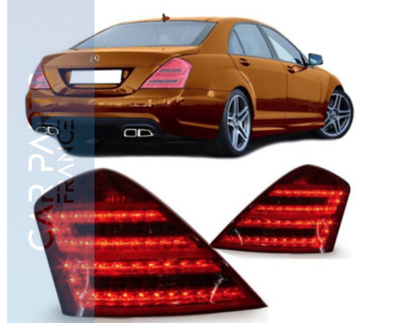 Paire de feux arrière à  LED rouge clair pour Mercedes Classe S W221 2005-2009