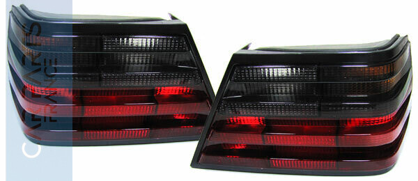 Paire de feux arrière rouge noir pour Mercedes classe E W124 1985-1993