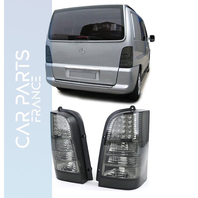 Paire de feux arrière à LED noir pour Mercedes Vito W638 1996-2003