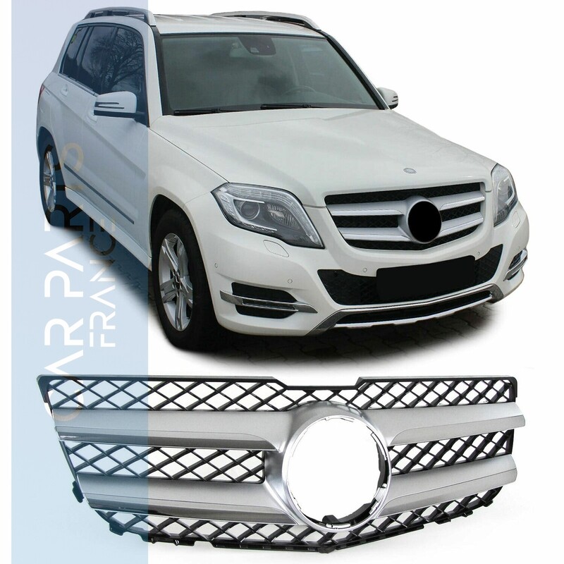 Calandre / Grille Sport Look Argent Chromé pour Mercedes GLK X204 2012 - 2015