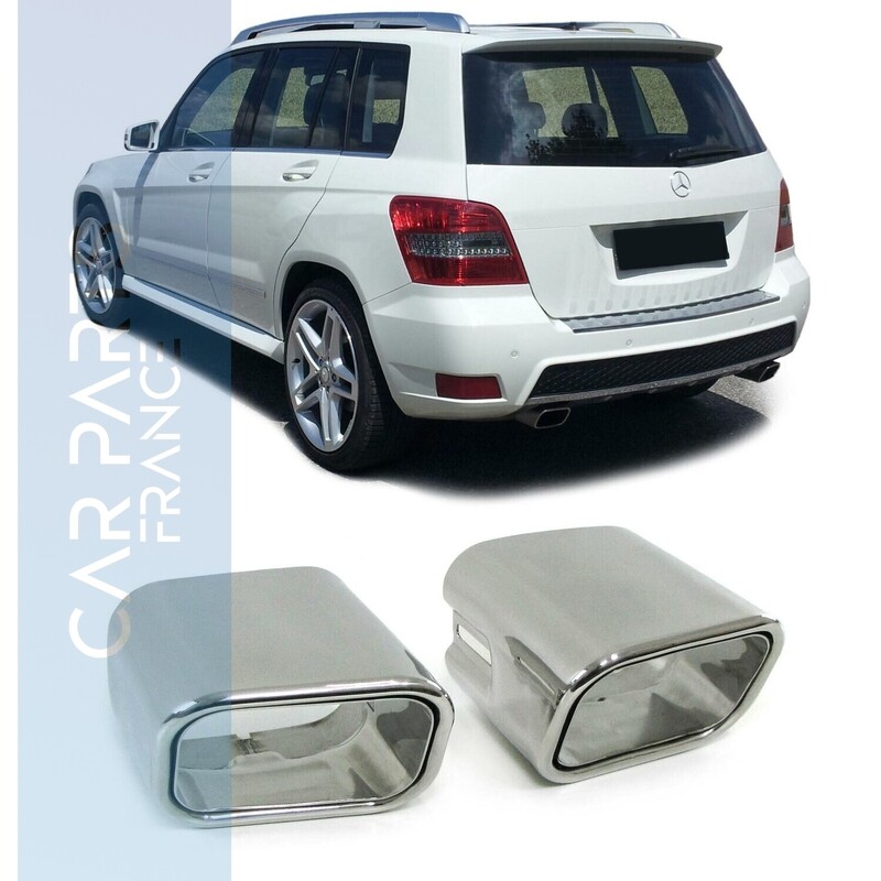 Embouts d'échappement sport inox pour Mercedes GLK X204 2008 - 2012