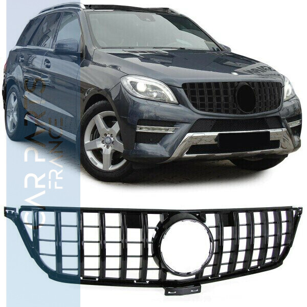Calandre / Grille​ Sport Look Noir Brillant pour Mercedes ML W166 2011 - 2015