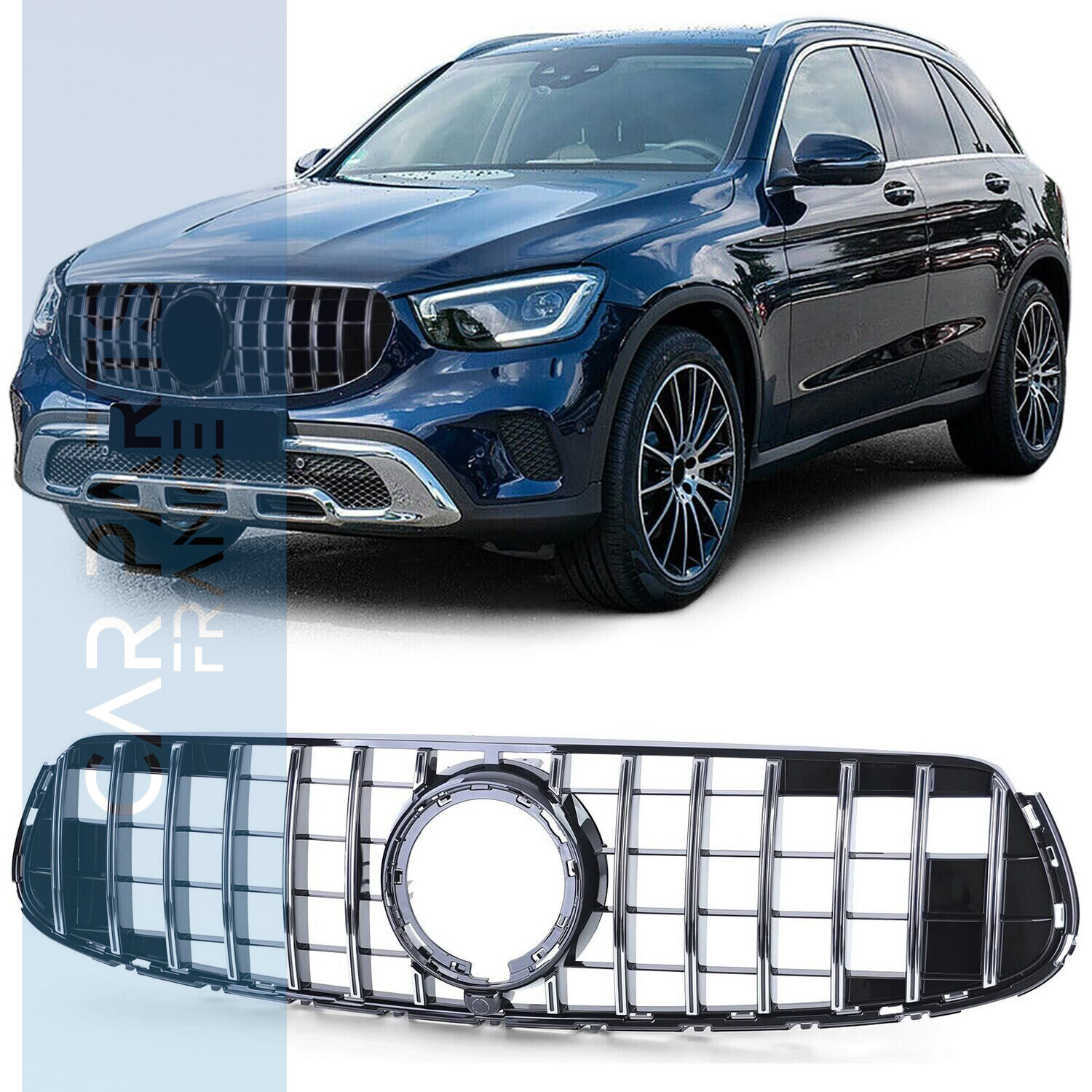 Calandre / Grille​ Panamericana pour Mercedes GLC X253 C253 sans pack sport à partir de 2020