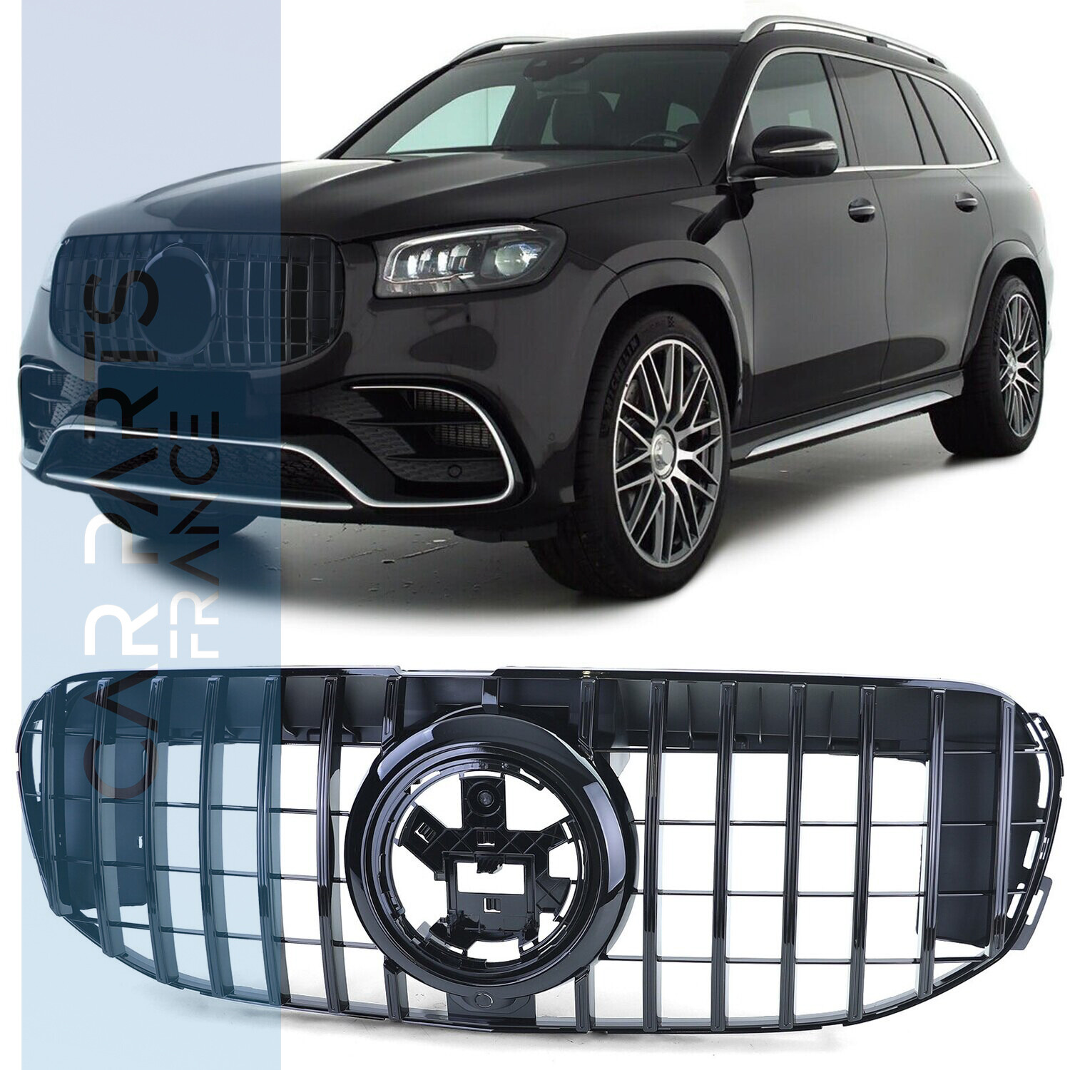 Calandre / Grille Look AMG noir brillant pour Mercedes GLS X167 à partir de 2019