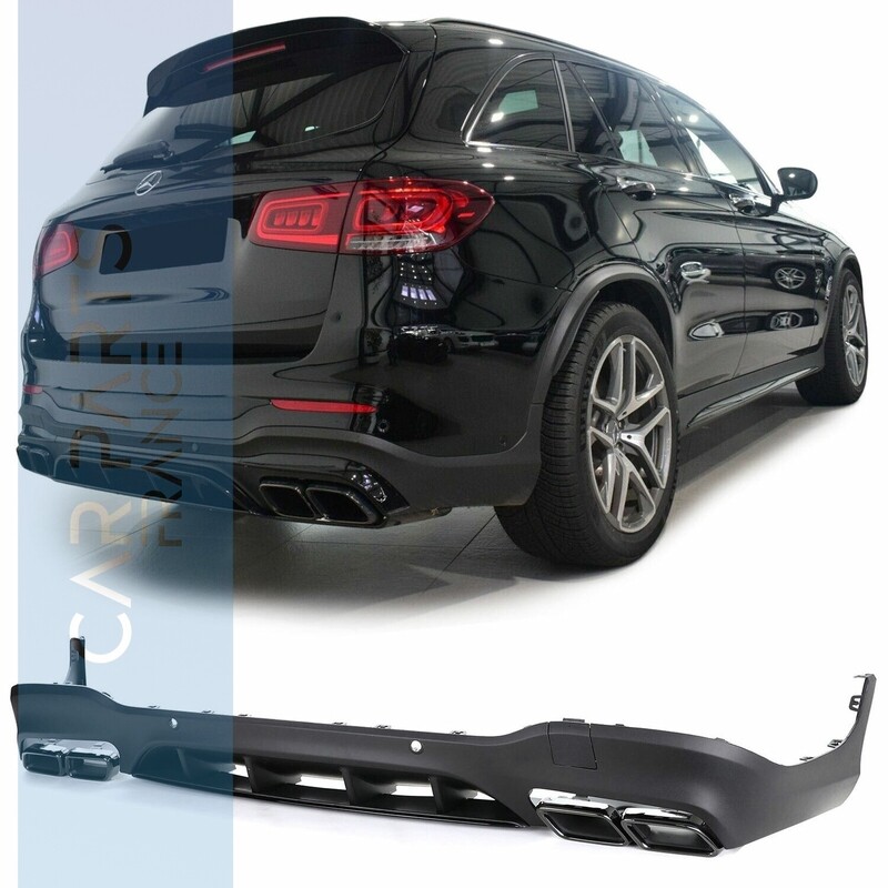 Diffuseur arrière sport look AMG + sorties d'échappement pour Mercedes GLC  X253