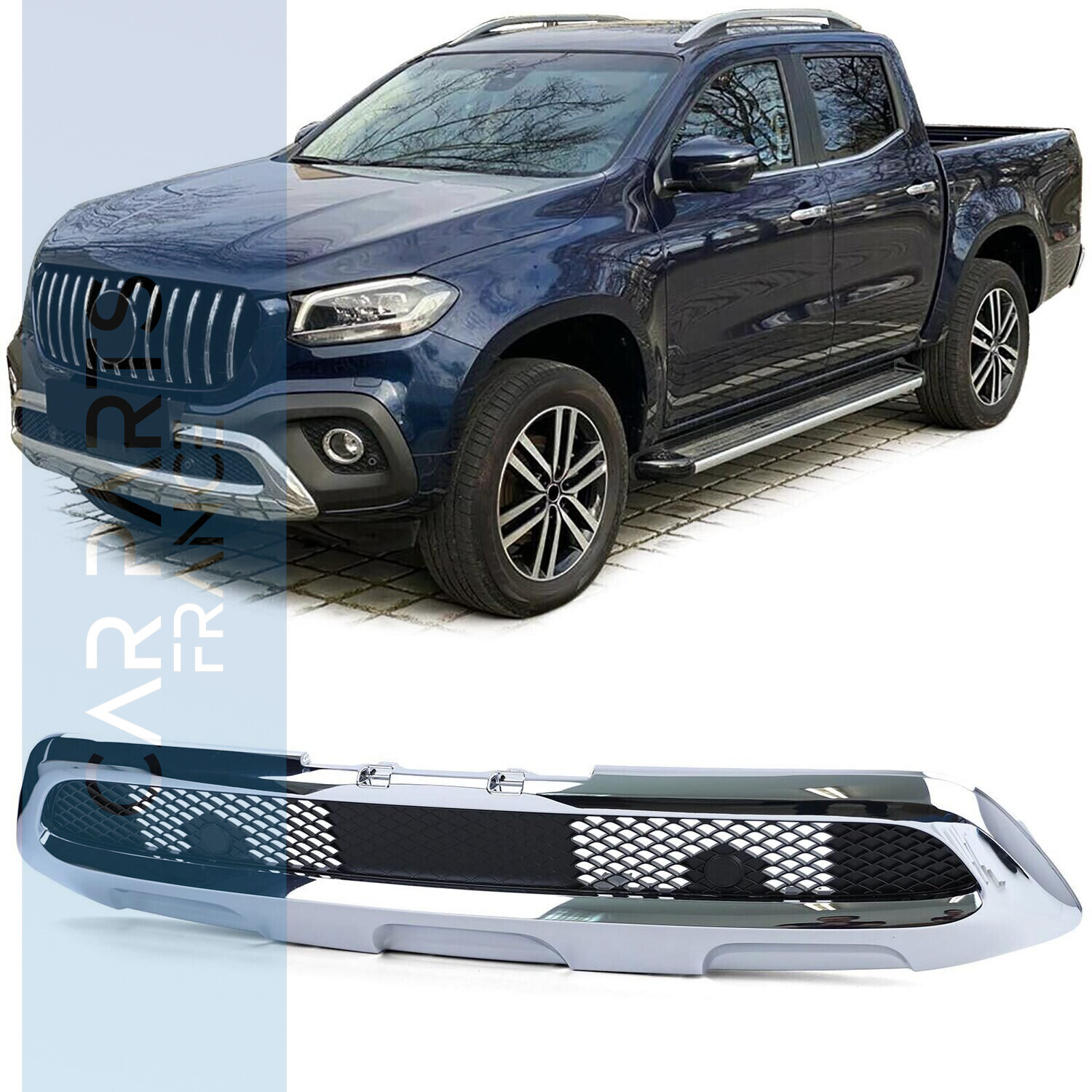 Protection anti-encastrement pare chocs avant pour Mercedes Classe X W470 17-20