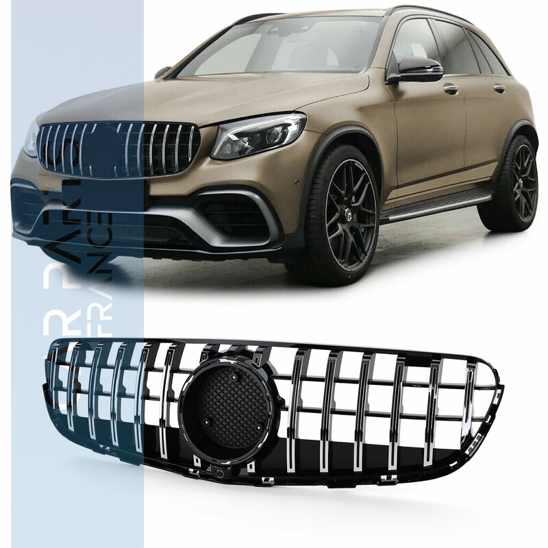 Calandre / Grille​ Sport Look Noir Chromé pour Mercedes GLC X253 à partir de 2015