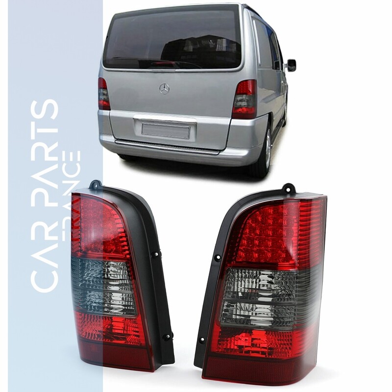 Paire de feux arrière à LED rouge noir pour Mercedes Vito W638 1996-2003