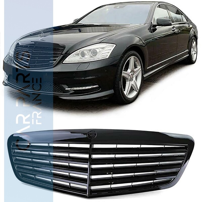 Calandre / Grille​ Sport Look Noir Brillant pour Mercedes Classe S W221 2009 - 2013