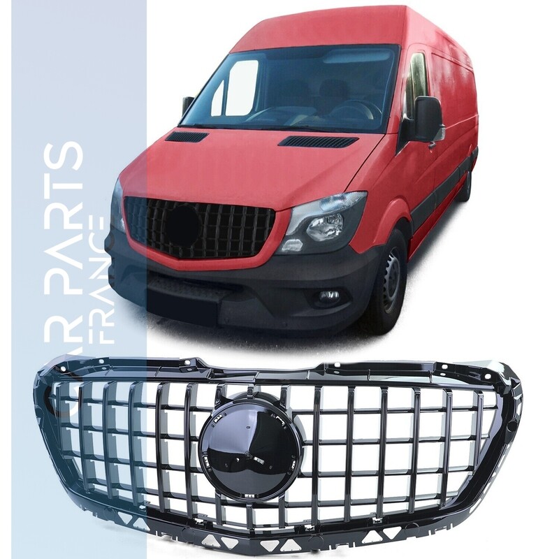 Calandre Panamericana noir brillant pour Mercedes Sprinter W906 Facelift 2013-2018
