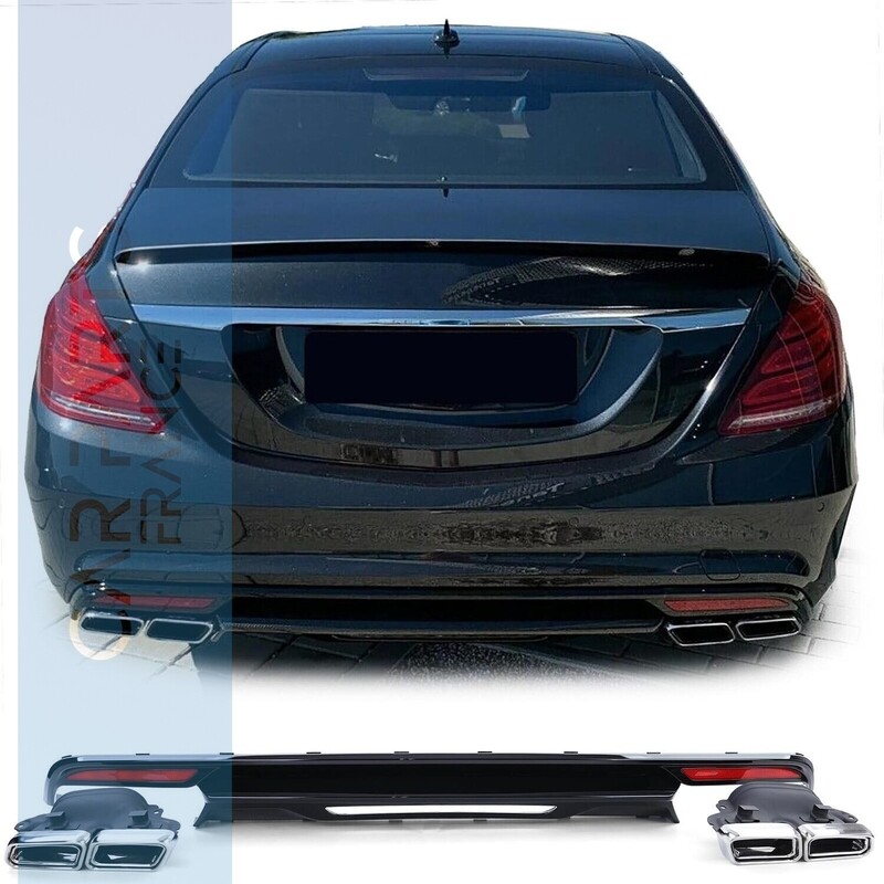 Diffuseur de pare- choc arrière Look AMG pour Mercedes Classe S W222 13-17 Diffuseur de pare- choc arrière Look AMG pour Mercedes Classe S W222 13-17