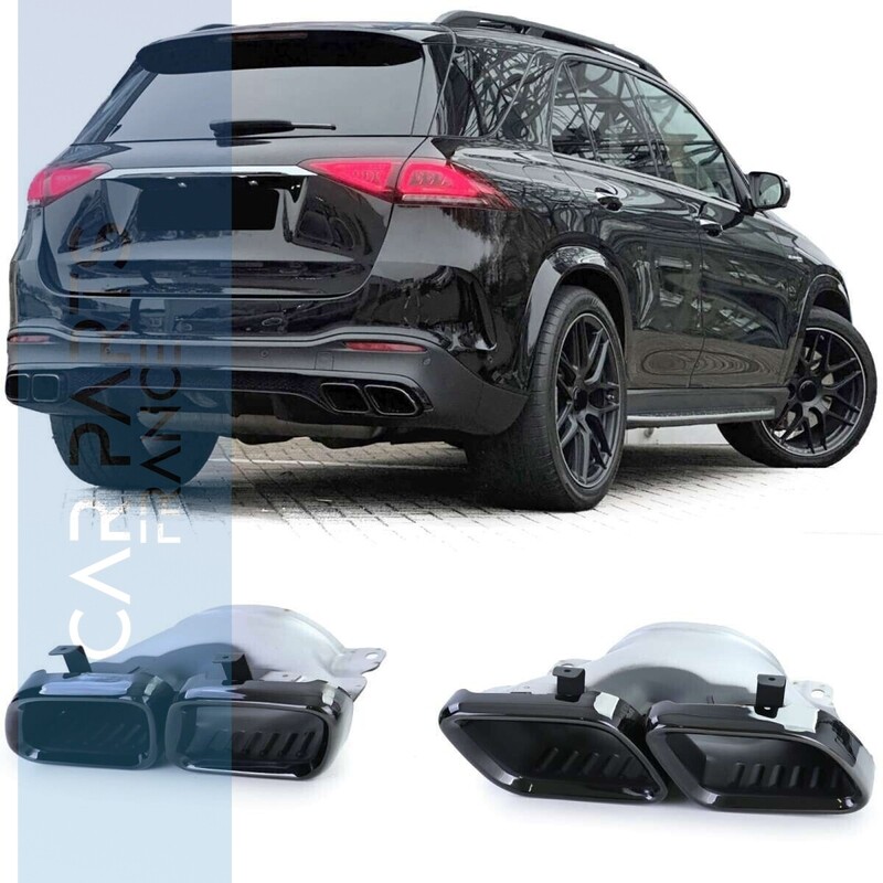 Double sorties d'échappement sport noir pour Mercedes GLE V167 à partir de 2018