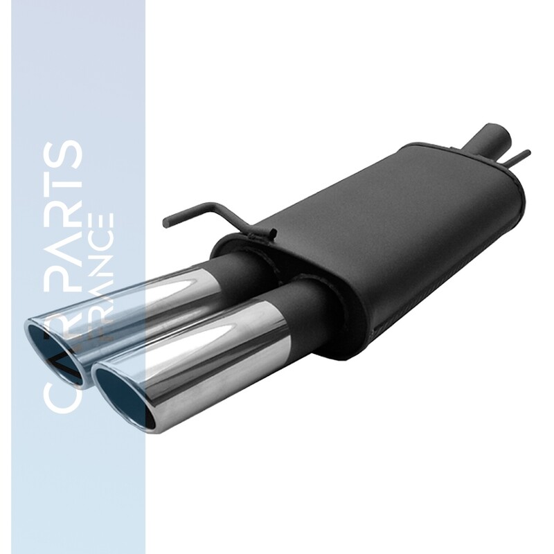 Silencieux / Pot d'échappement en acier 2x76mm pour Volkswagen New Beetle