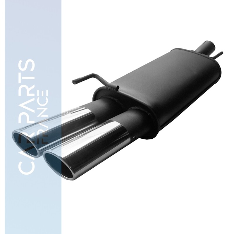 Silencieux / Pot d'échappement en acier 2x85/58mm pour Volkswagen New Beetle