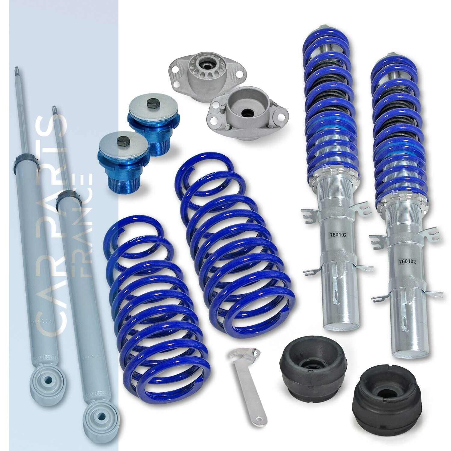 Kits combinés filetés / Coilovers BlueLine pour Volkswagen Golf 4 + Bora à partir de 1997