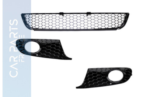 Calandre / Grille + grilles antibrouillards en nid d'abeille Look GTI / GT pour Volkswagen Golf 6