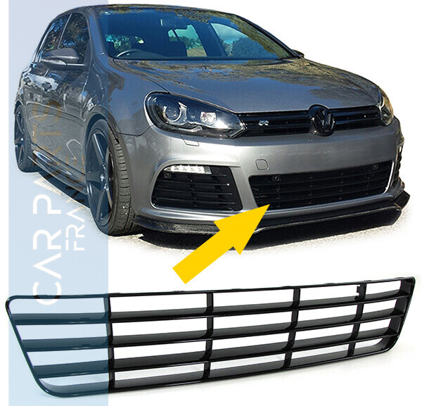 Grille de pare choc Noir pour Volkswagen Golf 6 2008 - 2012 - R20