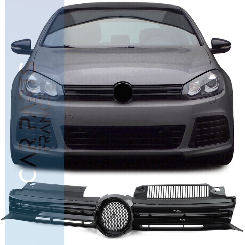 Calandre sport noir brillant pour VW Golf 6 Limo Variant Cabrio 2008 - 2013