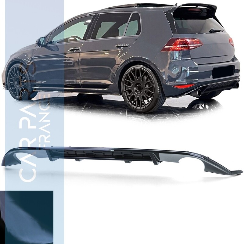 Diffuseur arrière sport insert splitter noir brillant pour VW Golf 6 GTI 2008-2013