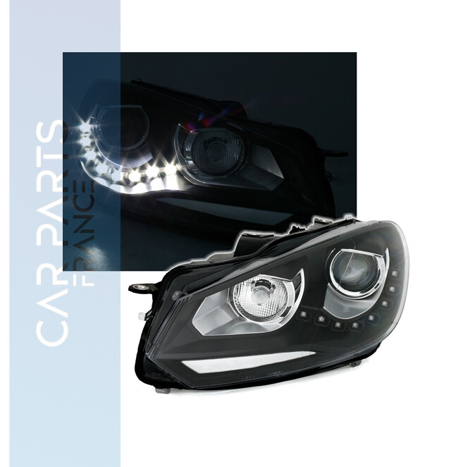 Paire de phares avant pour Volkswagen Golf 6 2008 - 2013