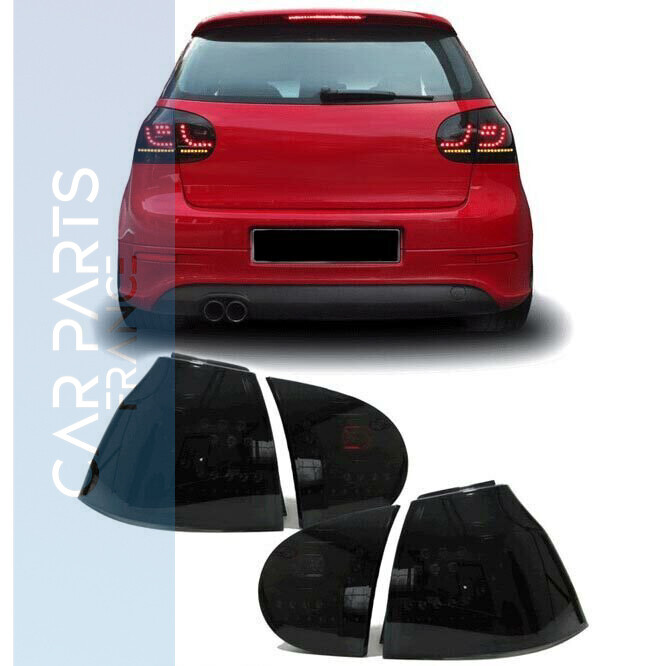 Paire de feux arrière à LED noir fumée pour Volkswagen Golf 5 2003 - 2008