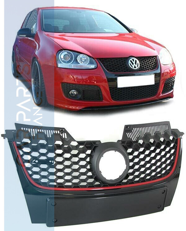 Calandre / Grille Look GTI pour Volkswagen Golf 5 + Support de plaque