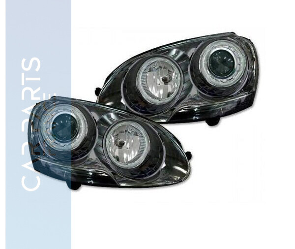 Paire de phares Angel Eyes avant pour Volkswagen Golf 5 2003 - 2008
