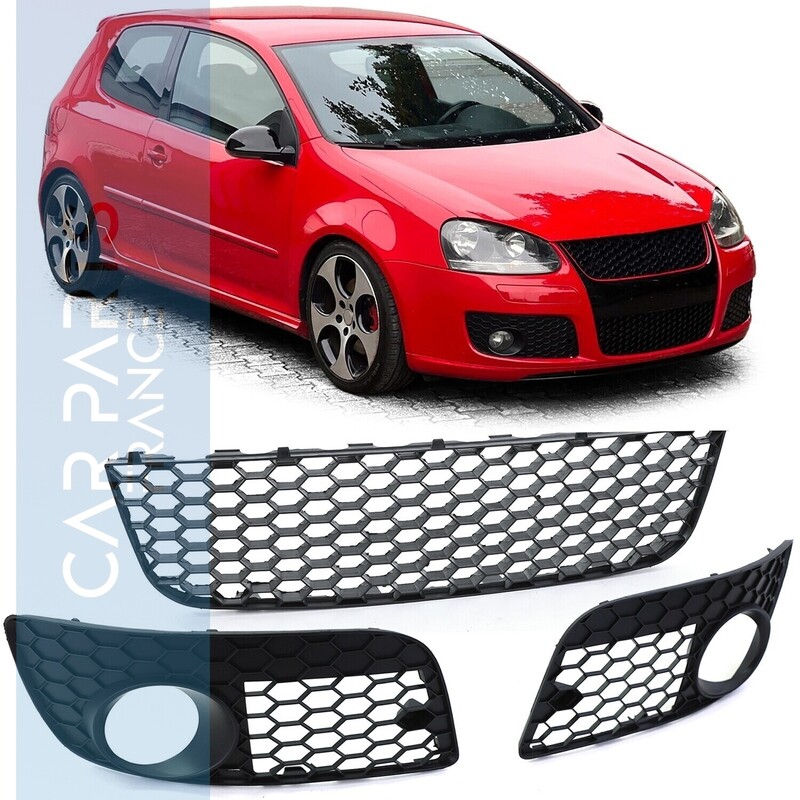 Jeu de grilles nid d'abeille pour pare-chocs VW Golf 5 GTI 2004-2009