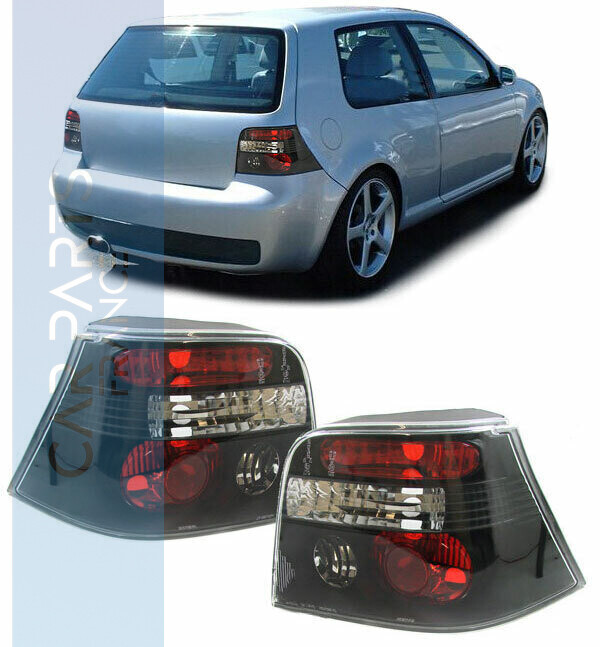 Paire de feux arrière en verre noir pour Volkswagen Golf 4 1997 - 2003