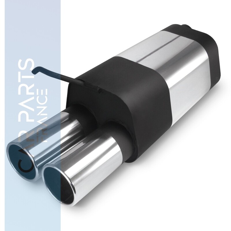 Silencieux / Pot d'échappement en acier inoxydable 2x90mm pour Seat Leon Audi A3 Volkswagen New Beetle + Golf IV