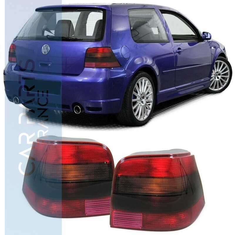 Paire de feux arrière rouge noir pour Volkswagen Golf 4 berline 1997 - 2003