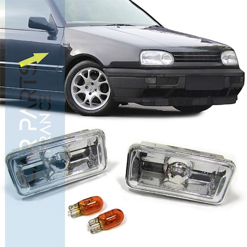 Paire de clignotants latéraux pour Volkswagen  Golf 3 + Vento jusqu'à 95