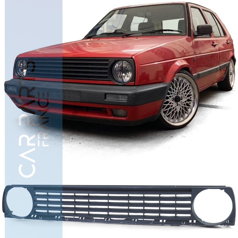Calandre noire sans emblème  adaptable à VW Golf 2 1983-1991