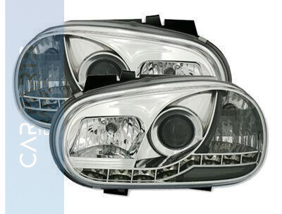 Paire de phares Devil Eyes à LED avant pour Volkswagen Golf 4