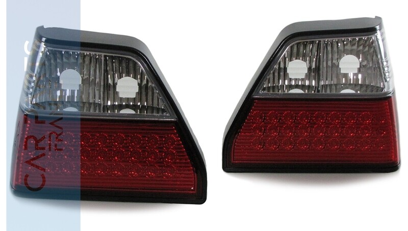 Paire de feux arrière à LED rouge clair pour Volkswagen Golf 2 1983 - 1991