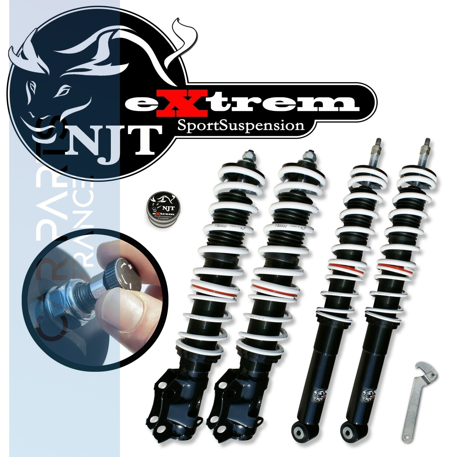 Combinés filetés / Coilovers NJT eXtrem pour Volkswagen Golf 3 + Vento 1991 - 1997