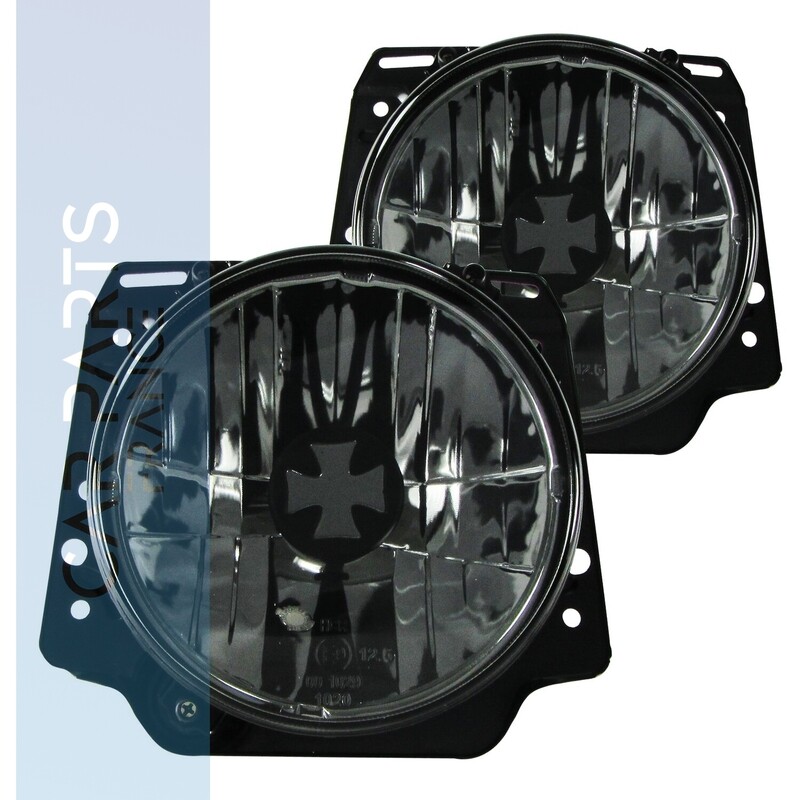 Paire de phares avant avec capuchon en croix pour Volkswagen Golf 2 1983 - 1991