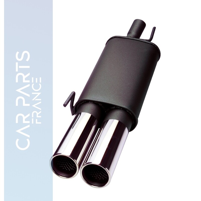 Silencieux / Pot d'échappement en acier 2x76mm pour Volkswagen Golf 3 + Golf 4