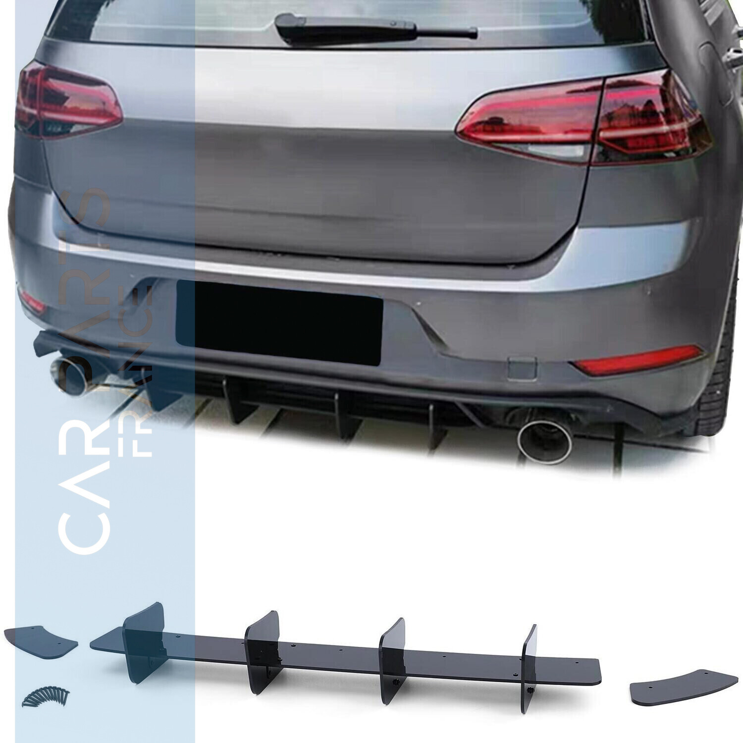 Diffuseur / spoiler / rajout de pare choc arrière GTI  pour VW Golf 7