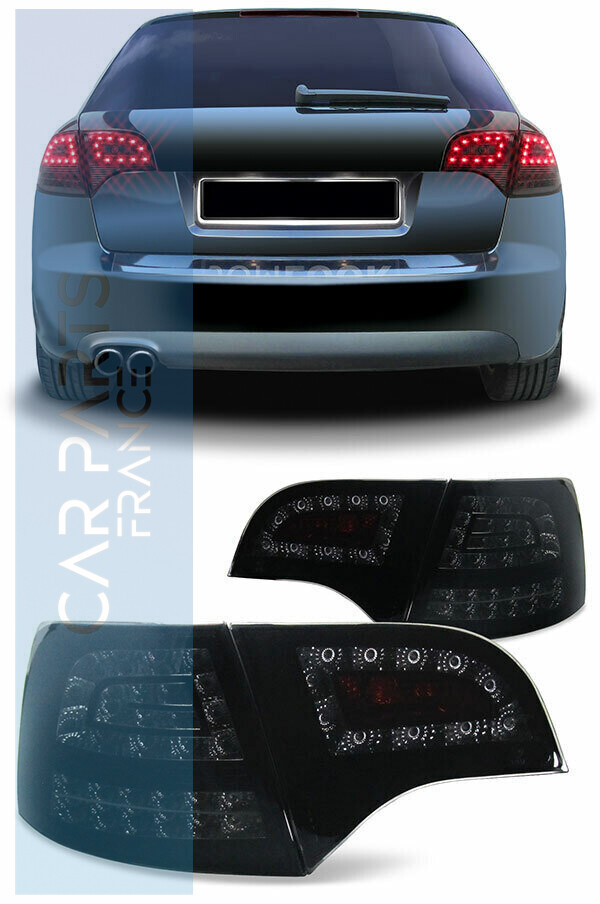 Paire de Feux arrière Noir Audi A4 B7 Break à LED