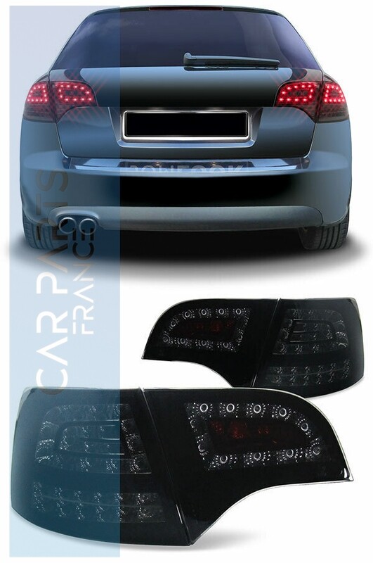 Paire de Feux arrière Noir Audi A4 B7 Break à LED