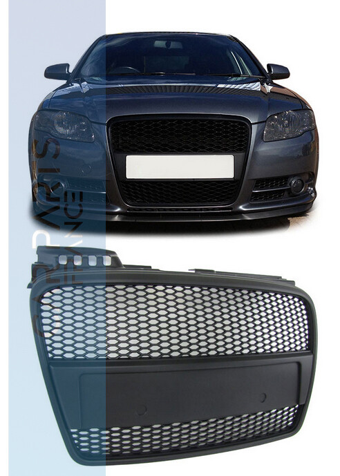 Calandre / Grille Noir Nid Abeille Look RS4 Audi A4 B7 2004 - 2007 Berline et Cabriolet