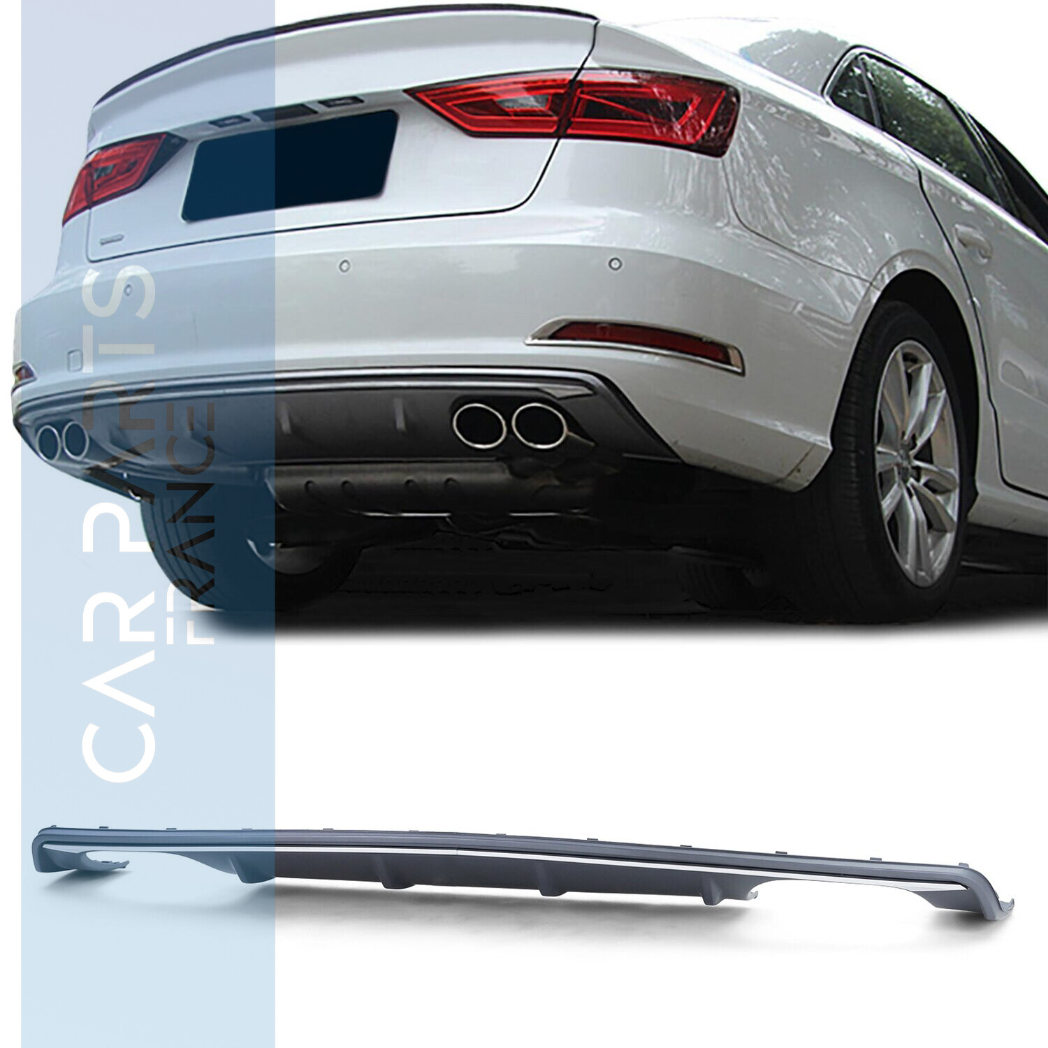 Diffuseur de pare-choc arrière pour Audi A3 8V 2013 - 2016