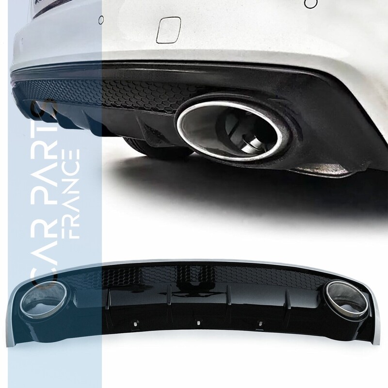 Diffuseur de pare-choc arrière avec sorties d'échappement pour Audi A4 B8 2011 - 2015